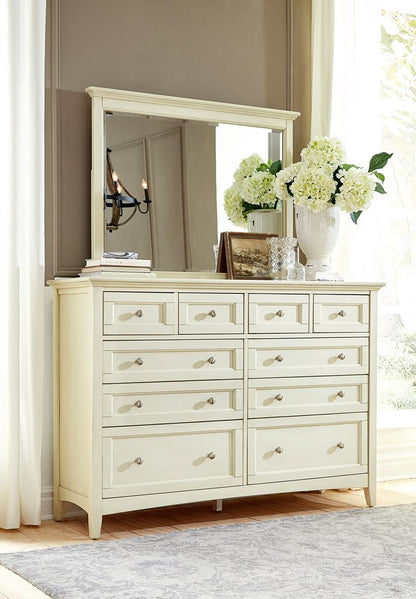 A-America - Northlake Dresser & Mirror in White Linen - NRLWT5552 veiw 4