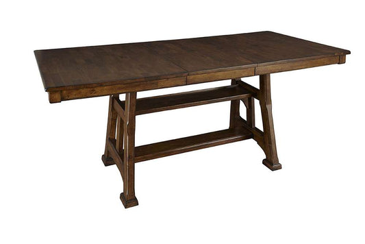 A-America - Ozark 66in - 86in Gathering Height Trestle Table with (1) 20in Butterfly Leaf - OZAMA6720 veiw 1
