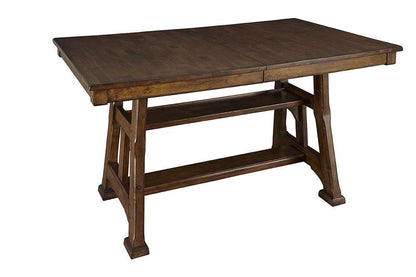A-America - Ozark 66in - 86in Gathering Height Trestle Table with (1) 20in Butterfly Leaf - OZAMA6720 veiw 2