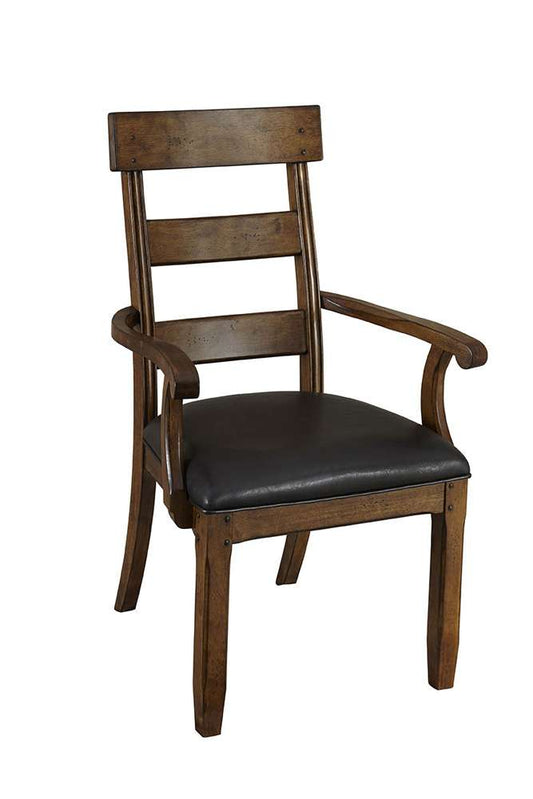 A-America - Ozark Ladderback Arm Chair, with Upholstered Seat (Set of 2) - OZAMA2262 view 1