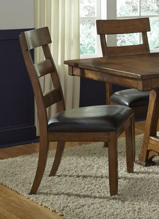 A-America - Ozark Ladderback Side Chair, with Upholstered Seat (Set of 2) - OZAMA2252 veiw 2