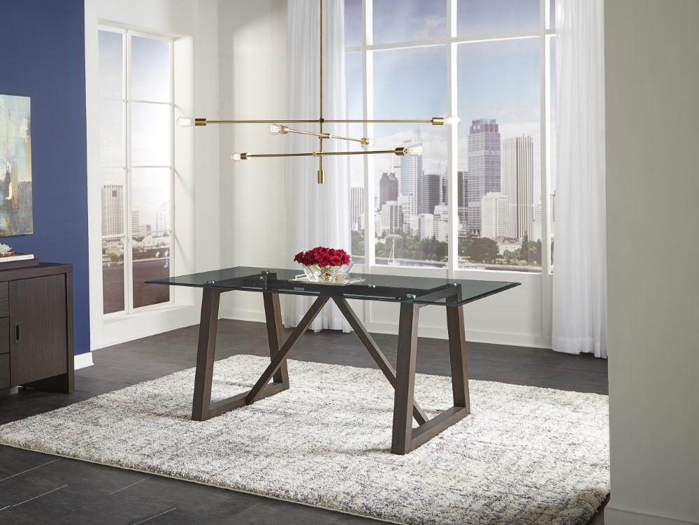 A-America - Palm Canyon 72in Glass Trestle Table - PAMCR6320 veiw 3