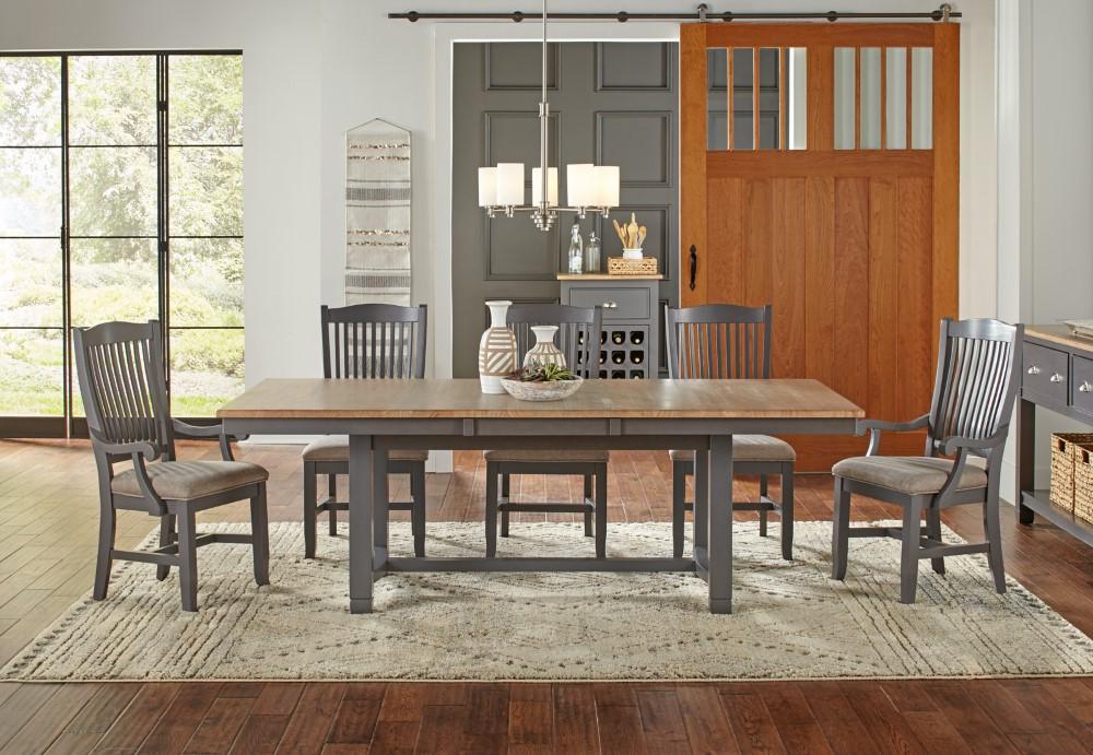 A-America - Port Townsend 68in - 88in Trestle Table with Leaf - POTSP6310 veiw 3