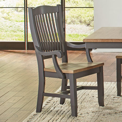A-America - Port Townsend Slatback Arm Chair with Wood Seating (Set of 2) - POTSP2662 veiw 2