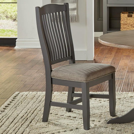 A-America - Port Townsend Slatback Side Chair with Upholstered Seating (Set of 2) - POTSP2452 veiw 2
