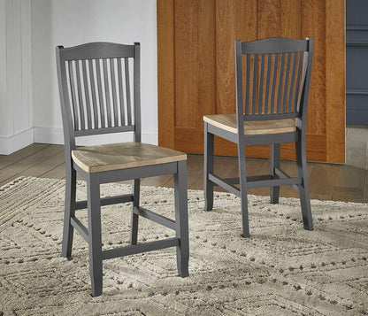 A-America - Port Townsend Slatback Wood Seat Stool - POTSP3652 veiw 2