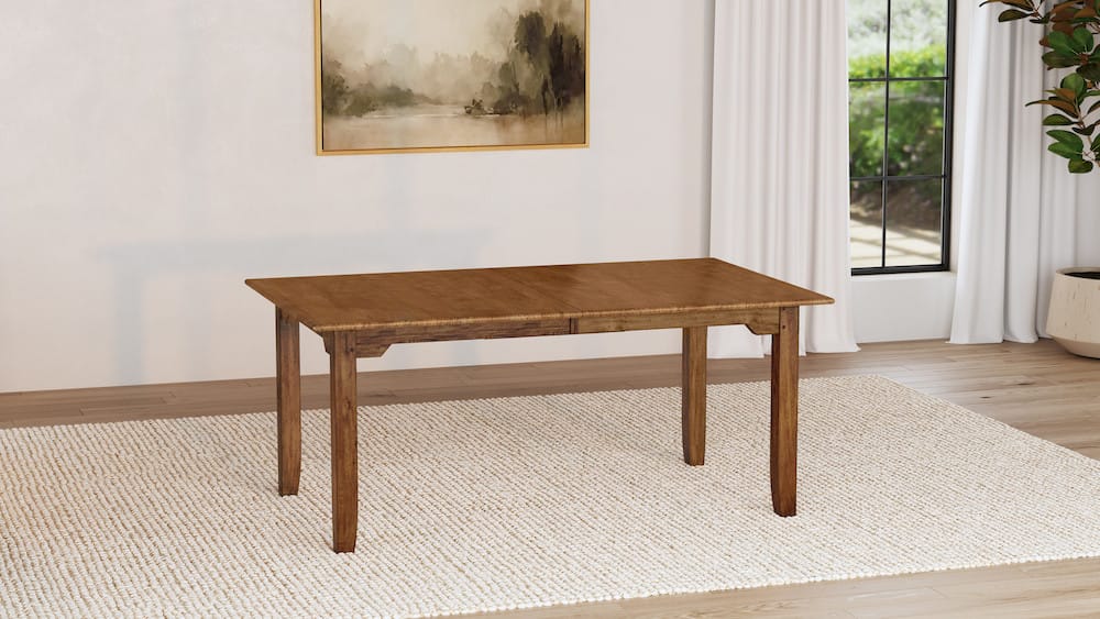 A-America - Silverdale 70" - 90" Leg Table with (1) 20" Self-Storing Butterfly Leaf - SILRU6300 view 2