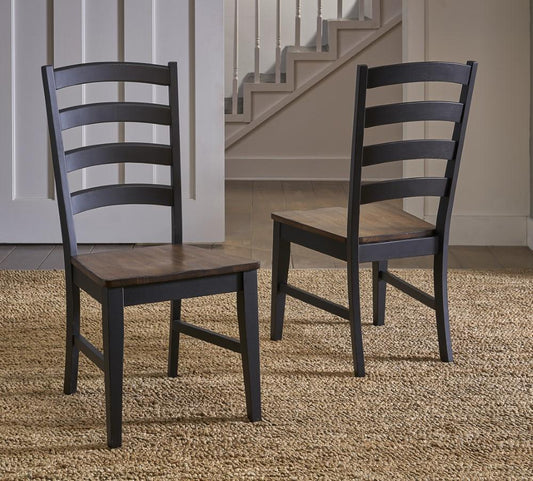 A-America - Stormy Ridge Ladderback Chair with Wood Seat (Set of 2) - STOBL2552 veiw 2