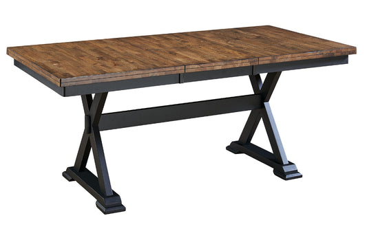 A-America - Stormy Ridge 54in - 72in Trestle Table with (1) 18in Butterfly Leaf - STOBL6300 view 1