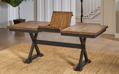 A-America - Stormy Ridge 54in - 72in Trestle Table with (1) 18in Butterfly Leaf - STOBL6300 view 3