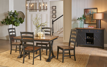 A-America - Stormy Ridge 54in - 72in Trestle Table with (1) 18in Butterfly Leaf - STOBL6300 view 6