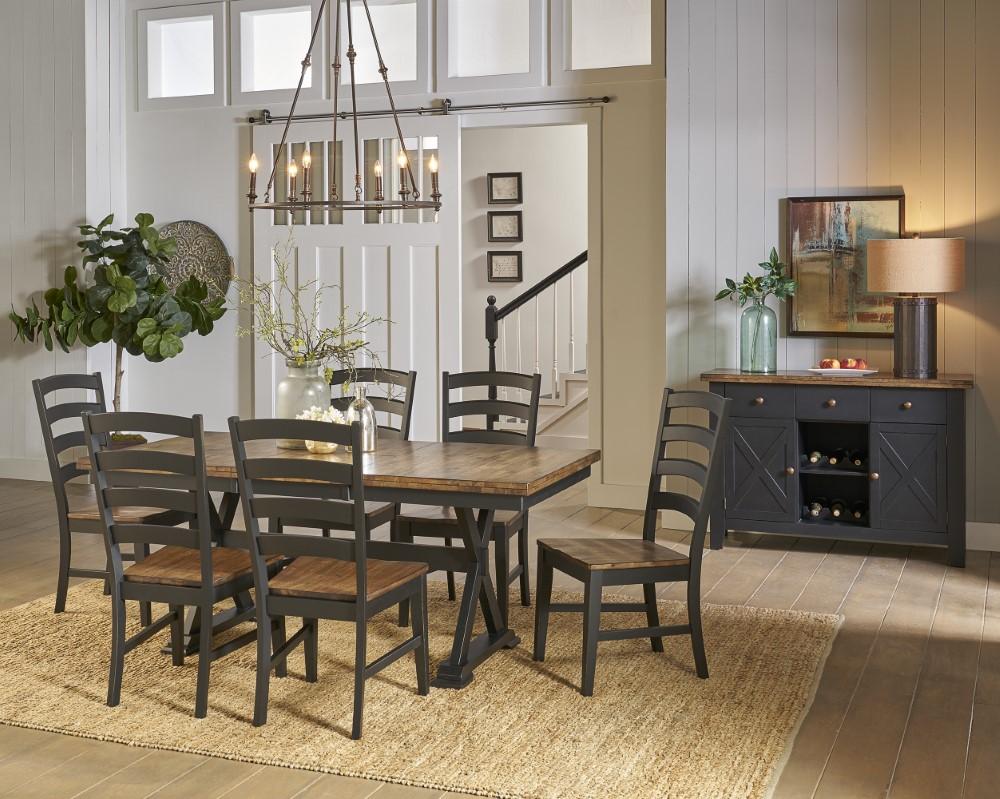 A-America - Stormy Ridge 54in - 72in Trestle Table with (1) 18in Butterfly Leaf - STOBL6300 view 7