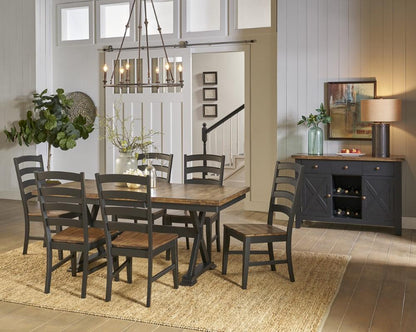 A-America - Stormy Ridge 54in - 72in Trestle Table with (1) 18in Butterfly Leaf - STOBL6300 view 7