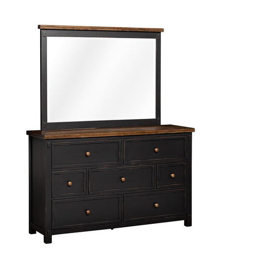 A-America - Stormy Ridge Dresser & Mirror in Chicory / Black - STOBL5552 veiw 1