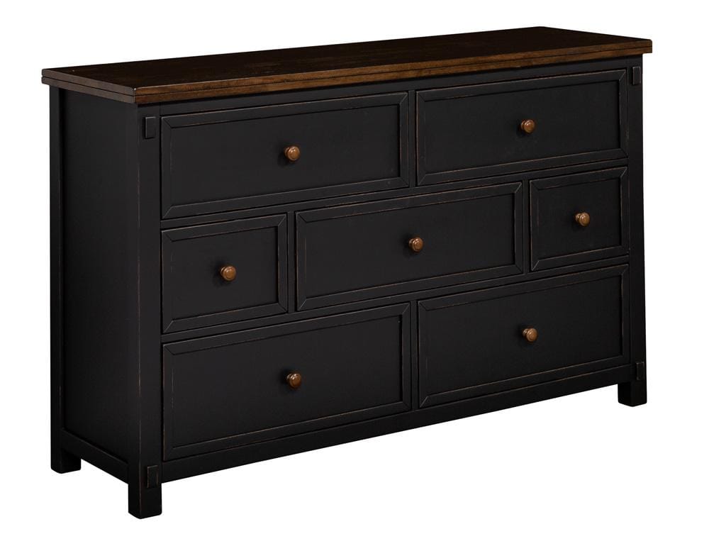 A-America - Stormy Ridge Dresser & Mirror in Chicory / Black - STOBL5552 veiw 3