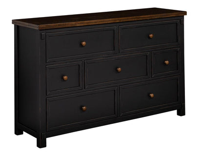 A-America - Stormy Ridge Dresser & Mirror in Chicory / Black - STOBL5552 veiw 3