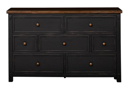 A-America - Stormy Ridge Dresser & Mirror in Chicory / Black - STOBL5552 veiw 4
