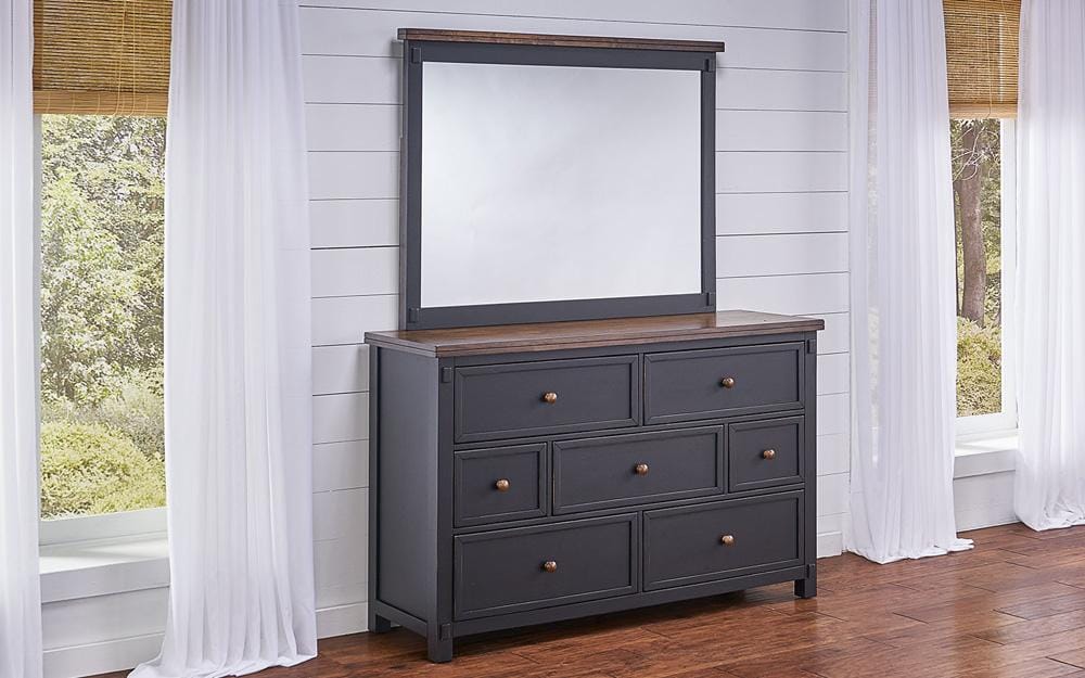 A-America - Stormy Ridge Dresser & Mirror in Chicory / Black - STOBL5552 veiw 8