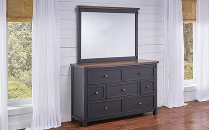 A-America - Stormy Ridge Dresser & Mirror in Chicory / Black - STOBL5552 veiw 8