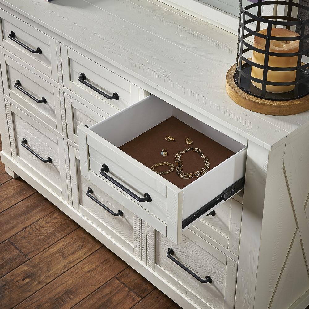 A-America - Sun Valley 9-Drawer Dresser, White Finish - SUVWT5510 veiw 3