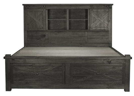 A-America - Sun Valley King Storage Bed with Integrated Bench, Charcoal Finish - SUVCL5131 view 1