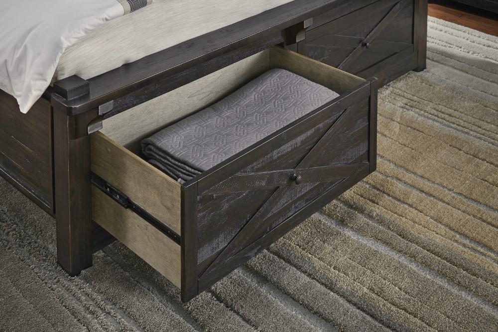 A-America - Sun Valley King Storage Bed with Integrated Bench, Charcoal Finish - SUVCL5131 veiw 2