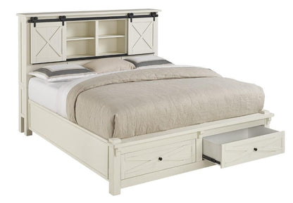 A-America - Sun Valley King Storage Bed with Integrated Bench, White Finish - SUVWT5131 veiw 1