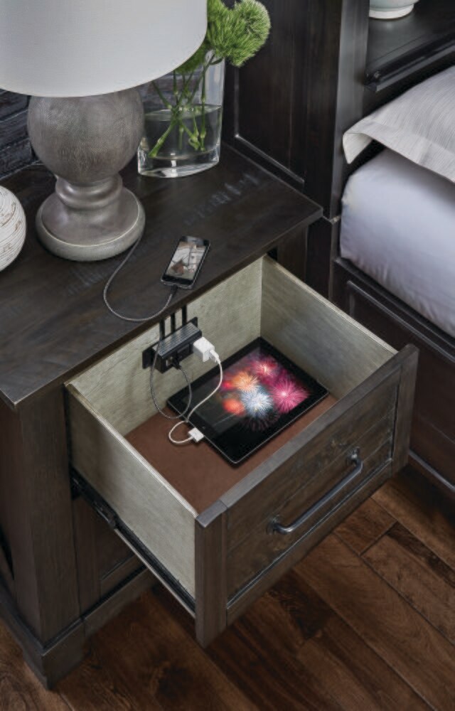 A-America - Sun Valley Nightstand, Charcoal Finish - SUVCL5750 veiw 3