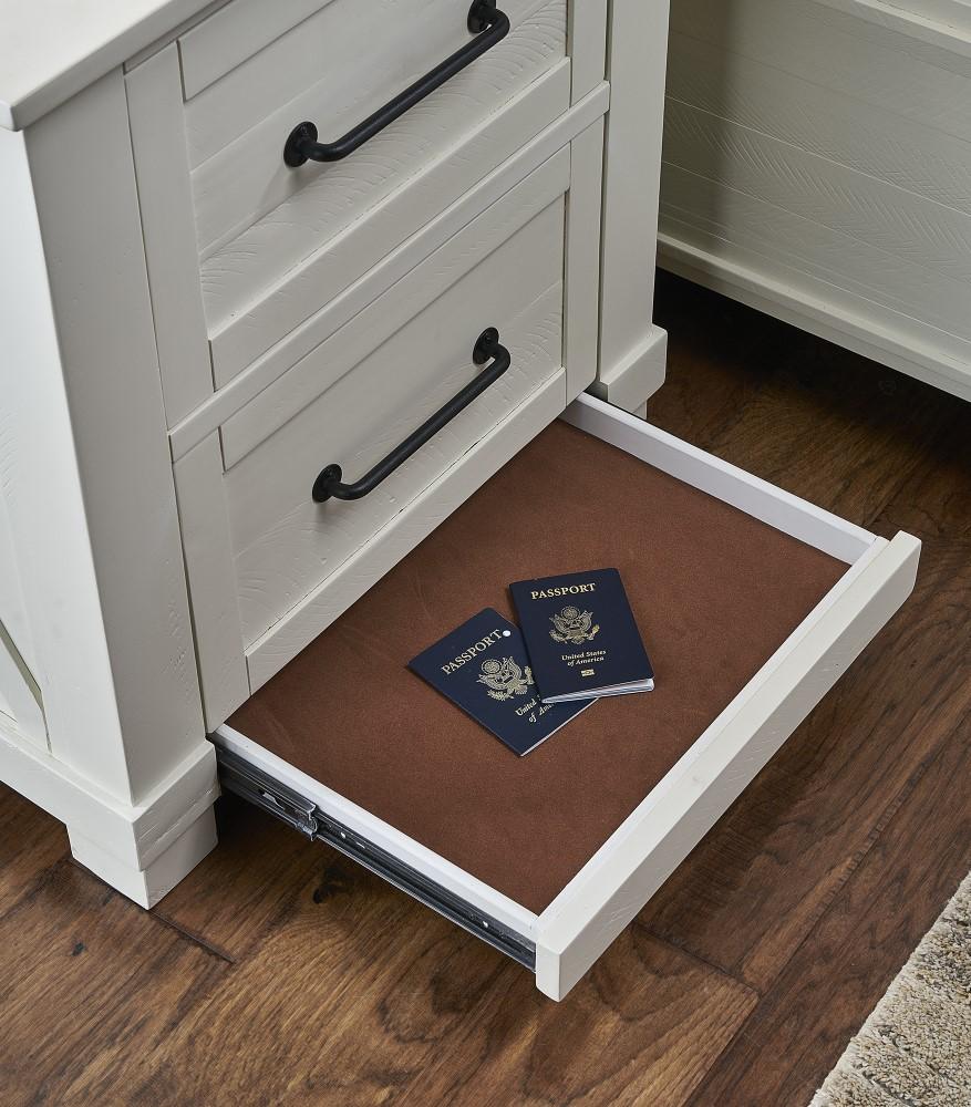 A-America - Sun Valley Nightstand, White Finish - SUVWT5750 veiw 3
