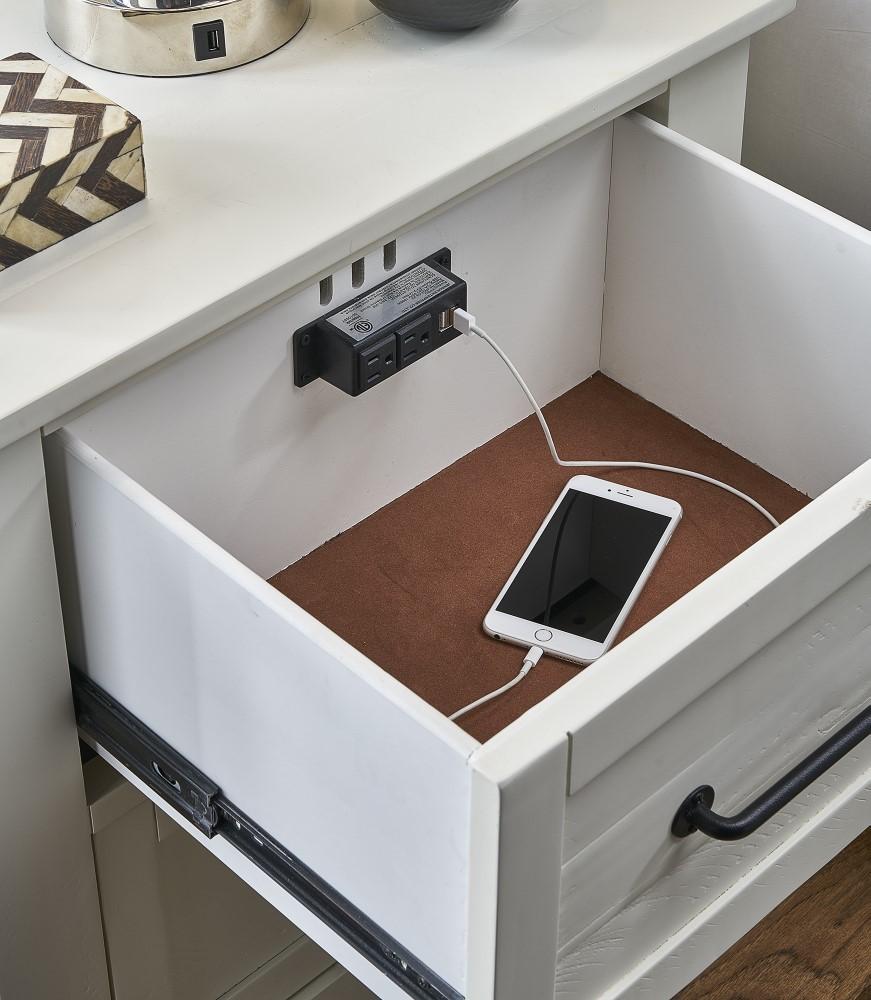 A-America - Sun Valley Nightstand, White Finish - SUVWT5750 veiw 4