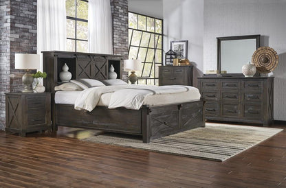 A-America - Sun Valley Queen Storage Bed with Integrated Bench, Charcoal Finish - SUVCL5031 veiw 4