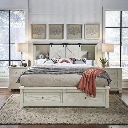 A-America - Sun Valley Queen Storage Bed with Integrated Bench, White Finish - SUVWT5031 veiw 2