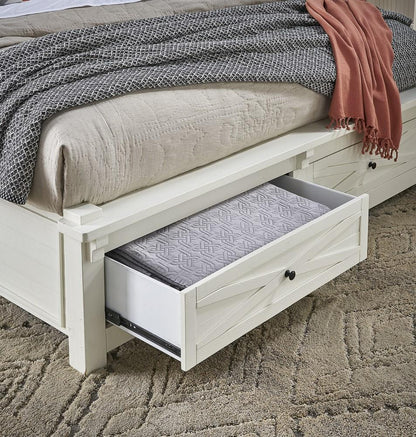 A-America - Sun Valley Queen Storage Bed with Integrated Bench, White Finish - SUVWT5031 veiw 3