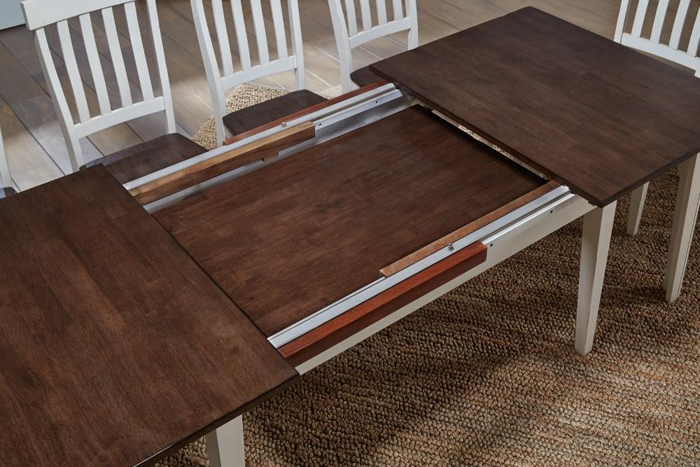A-America - Toluca 60in - 132in Rectangular Leg Table with (3) 24in Self-Storing Leaves - TOLCH617L view 5