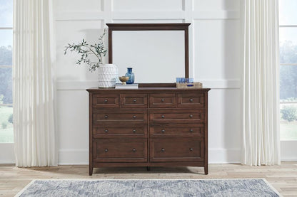 A-America - Westlake 10 Drawer Master Dresser & Mirror, Cherry Brown Finish in Cherry Brown - WSLCB5552 veiw 7