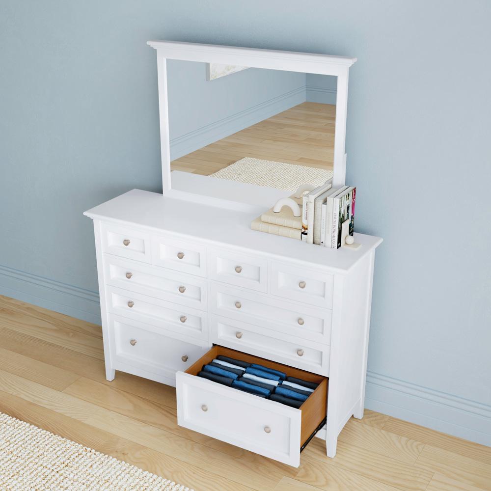 A-America - Westlake 10 Drawer Master Dresser & Mirror in White - WSLWH5552 veiw 3