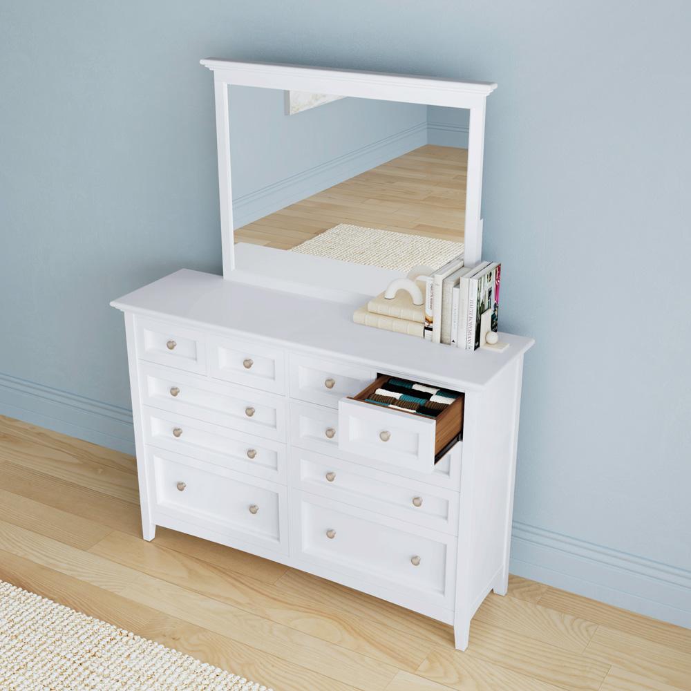 A-America - Westlake 10 Drawer Master Dresser & Mirror in White - WSLWH5552 veiw 4