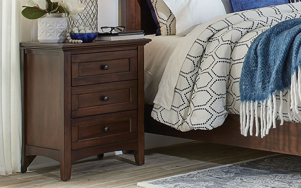 A-America - Westlake 3 Drawer Nightstand in Cherry Brown Finish - WSLCB5750 view 4