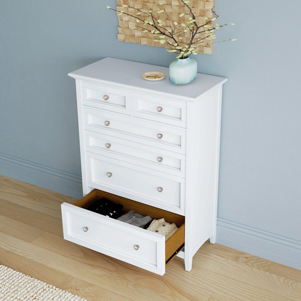 A-America - Westlake 6 Drawer Chest in White - WSLWH5600 veiw 3