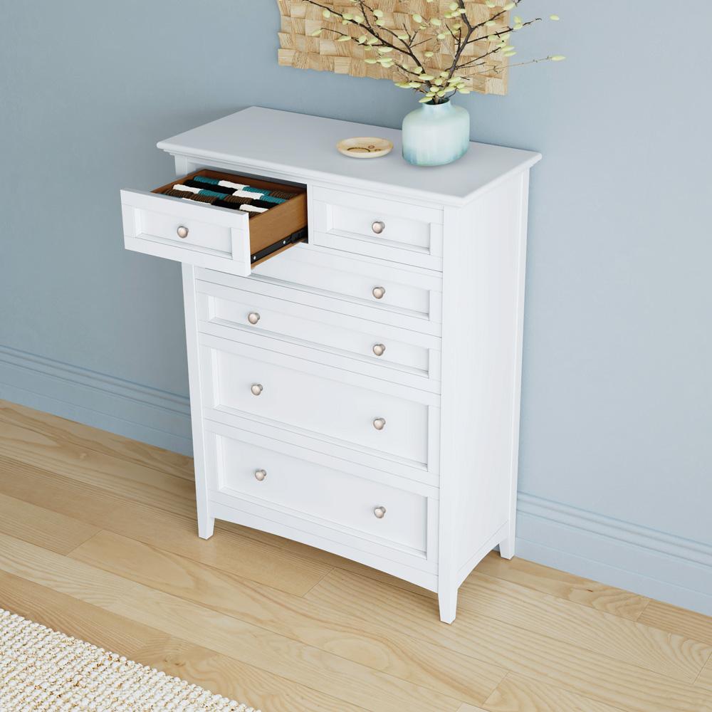 A-America - Westlake 6 Drawer Chest in White - WSLWH5600 veiw 5