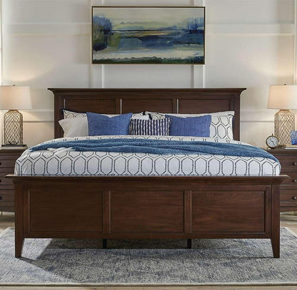 A-America - Westlake King Mansion Bed in Cherry Brown Finish - WSLCB5130 view 1
