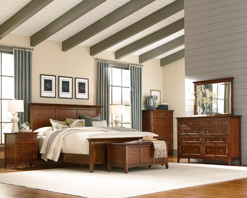 A-America - Westlake King Mansion Bed in Cherry Brown Finish - WSLCB5130 veiw 2