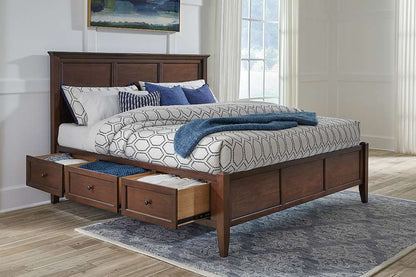 A-America - Westlake King Storage Bed in Cherry Brown Finish - WSLCB5191 view 1
