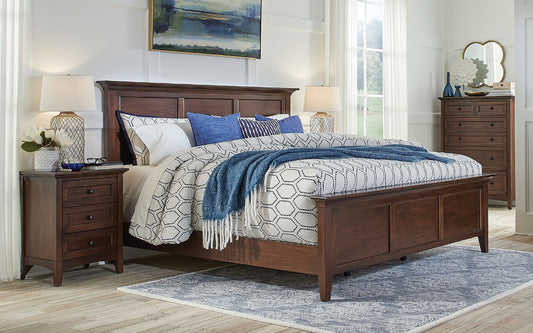 A-America - Westlake Queen Mansion Bed in Cherry Brown Finish - WSLCB5030 view 2