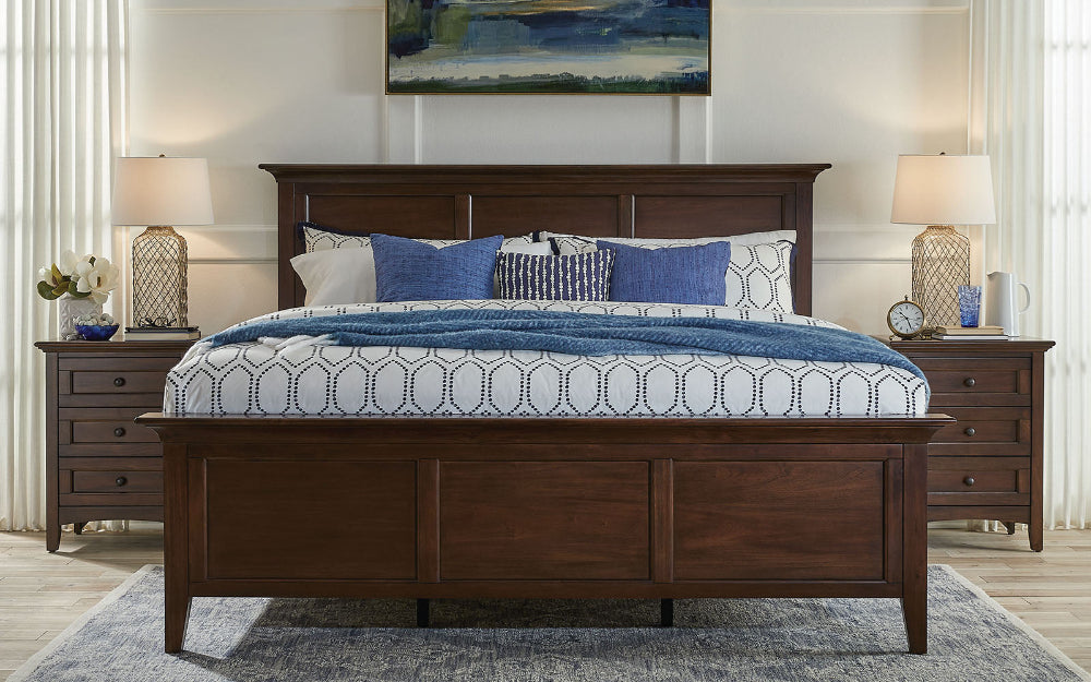 A-America - Westlake Queen Mansion Bed in Cherry Brown Finish - WSLCB5030 view 3