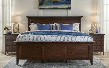 A-America - Westlake Queen Mansion Bed in Cherry Brown Finish - WSLCB5030 view 3