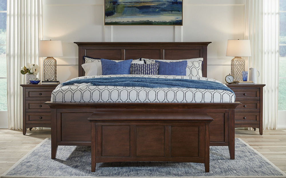A-America - Westlake Queen Mansion Bed in Cherry Brown Finish - WSLCB5030 view 10