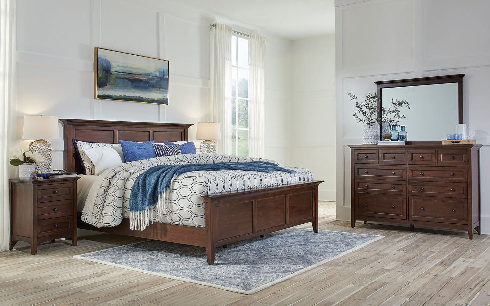 A-America - Westlake Queen Mansion Bed in Cherry Brown Finish - WSLCB5030 view 11