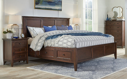 A-America - Westlake Queen Storage Bed in Cherry Brown Finish - WSLCB5091 view 2