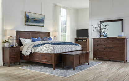 A-America - Westlake Queen Storage Bed in Cherry Brown Finish - WSLCB5091 view 6